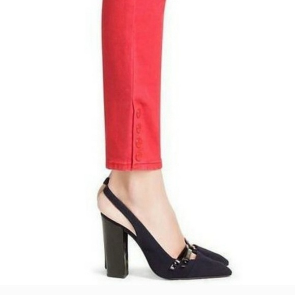 Tory Burch Emmy Ankle Skinny Jeans in Ruby Red, size 24 - Picture 6 of 16